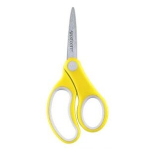 New Westcott 5" Soft Handle Scissors, Pointed Color Yellow